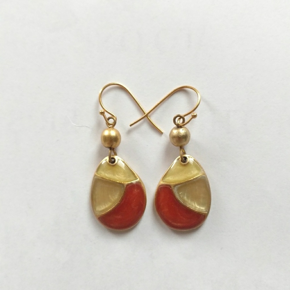 Chico's coral teardrop earrings